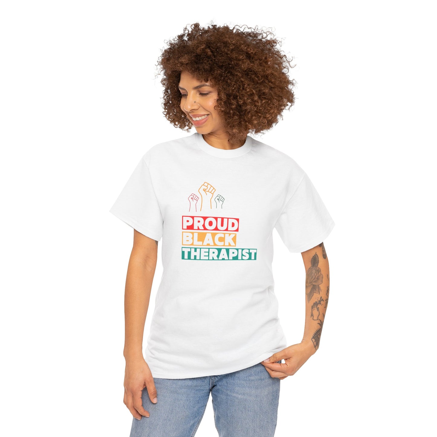 Proud Black Therapist Unisex Heavy Cotton Tee