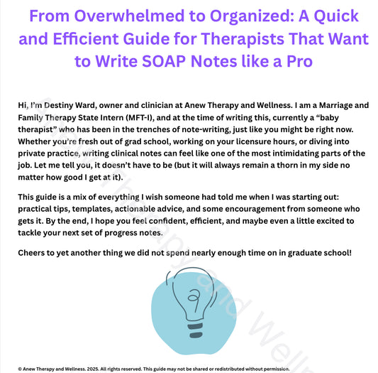 From Overwhelmed to Organized: A Soap Notes Digital Guide and Cheat Sheet
