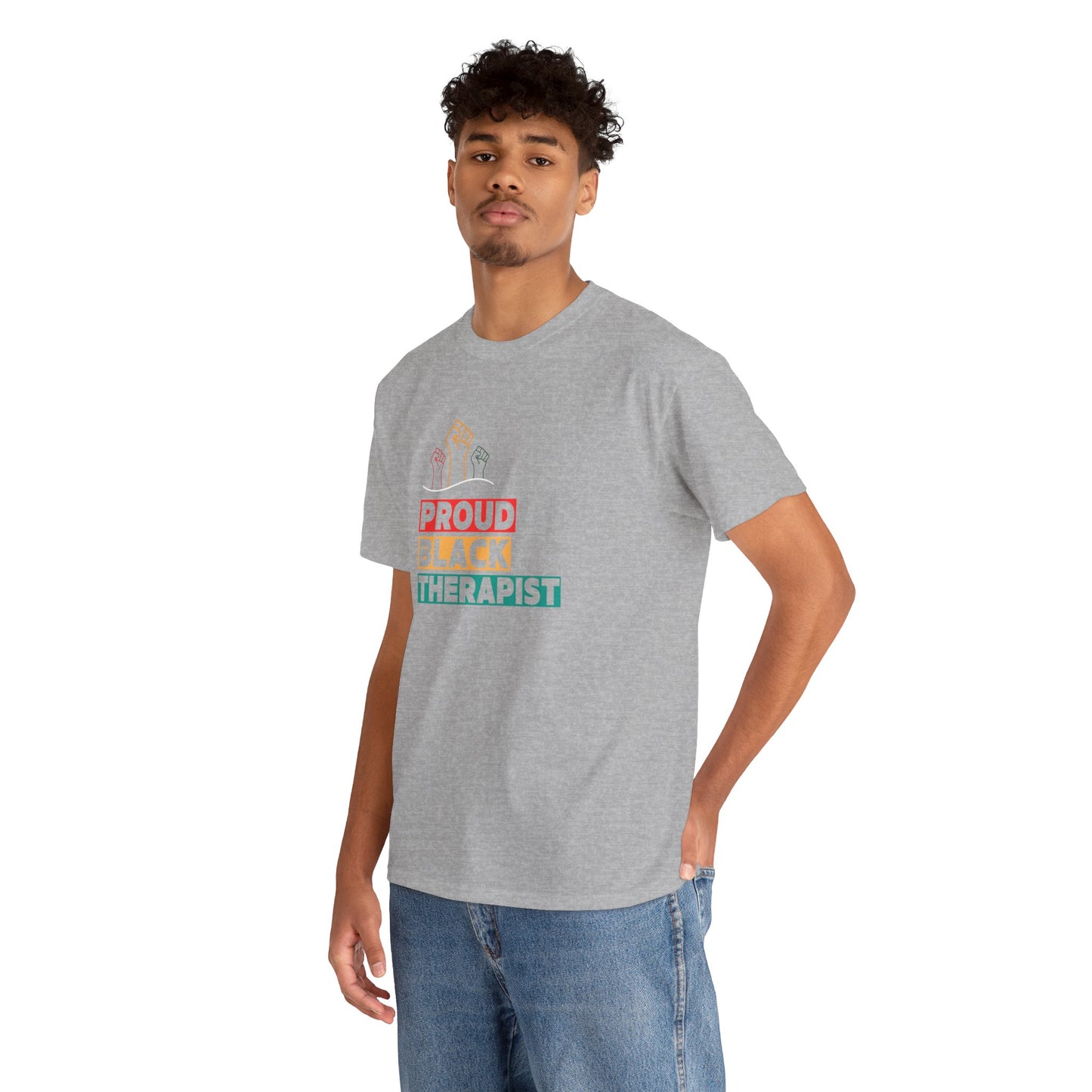 Proud Black Therapist Unisex Heavy Cotton Tee