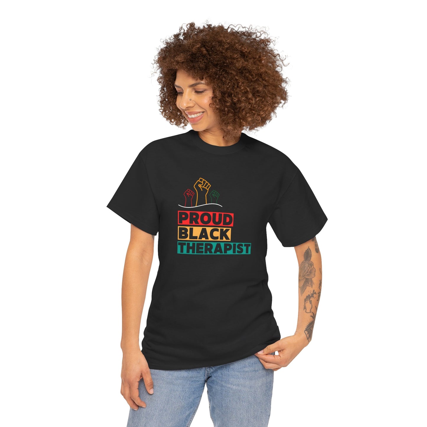 Proud Black Therapist Unisex Heavy Cotton Tee