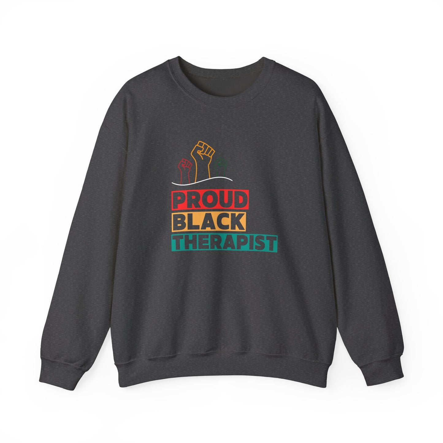 Proud Black Therapist Unisex Heavy Blend™ Crewneck Sweatshirt