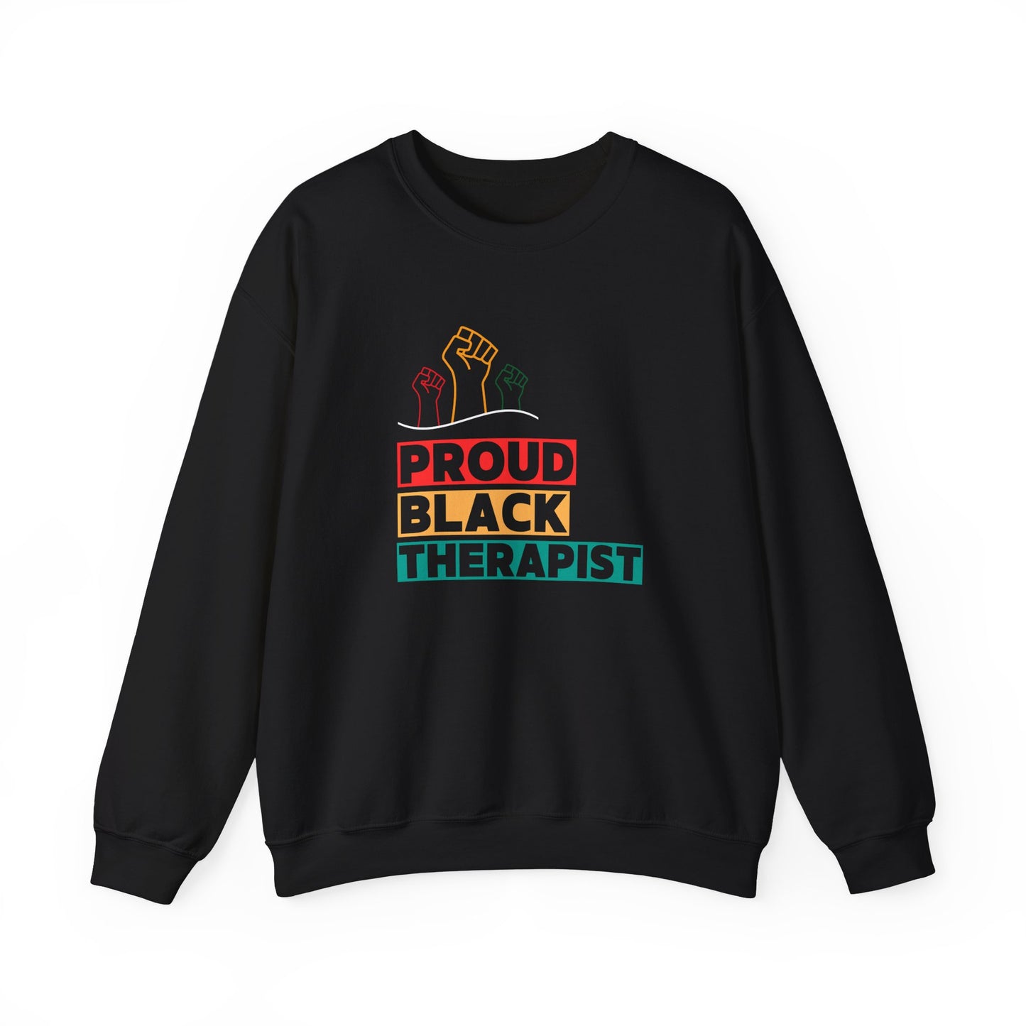 Proud Black Therapist Unisex Heavy Blend™ Crewneck Sweatshirt
