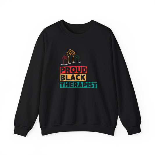 Proud Black Therapist Unisex Heavy Blend™ Crewneck Sweatshirt
