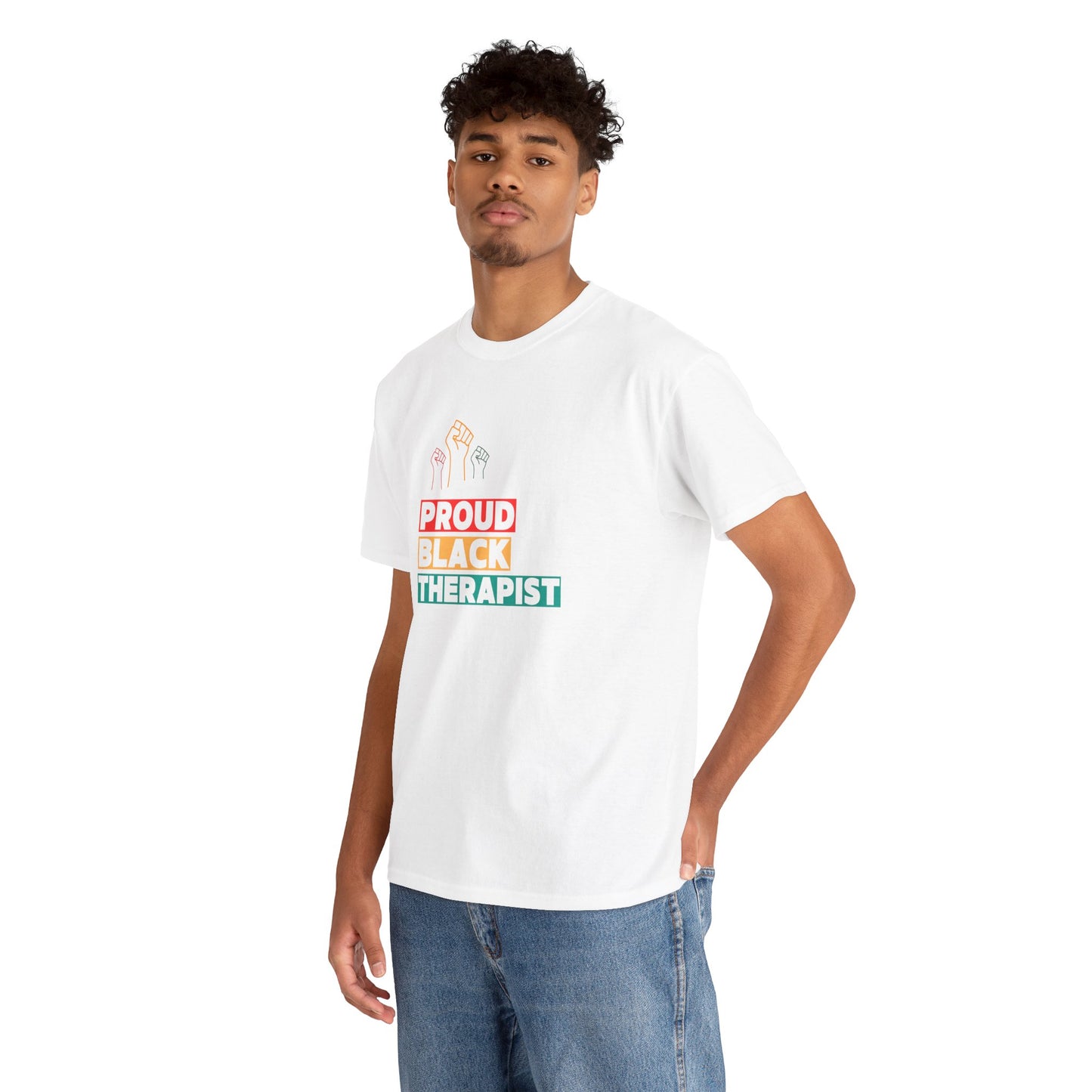 Proud Black Therapist Unisex Heavy Cotton Tee