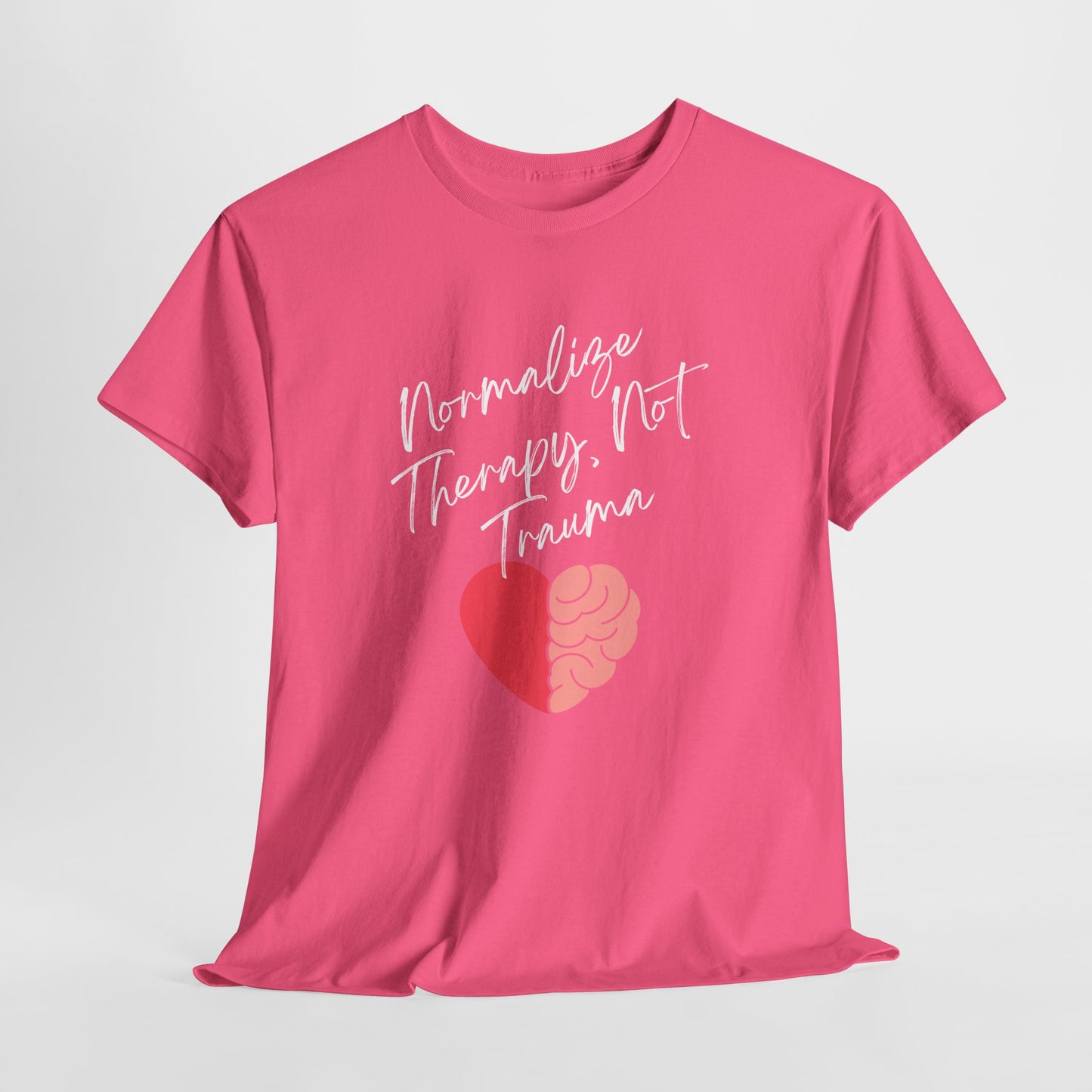 Normalize Therapy White Text Unisex Heavy Cotton Tee