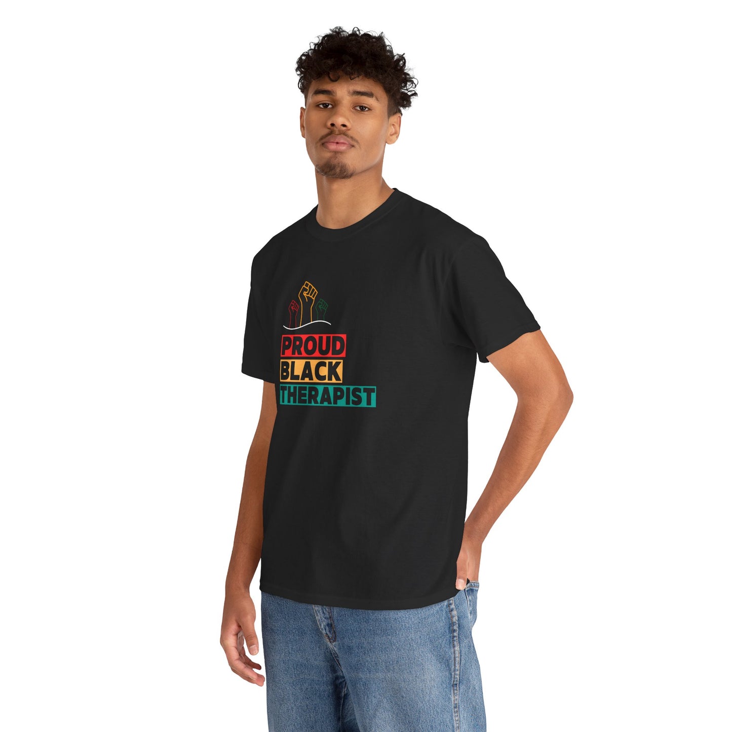 Proud Black Therapist Unisex Heavy Cotton Tee