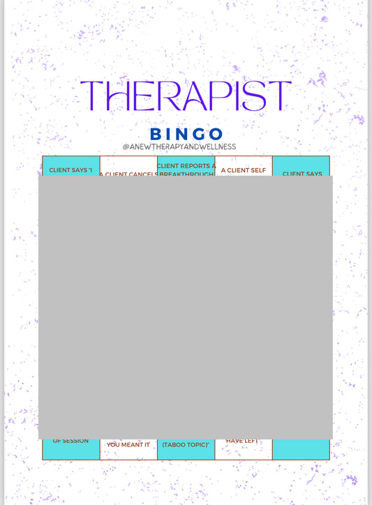Therapist Bingo: Printable Edition